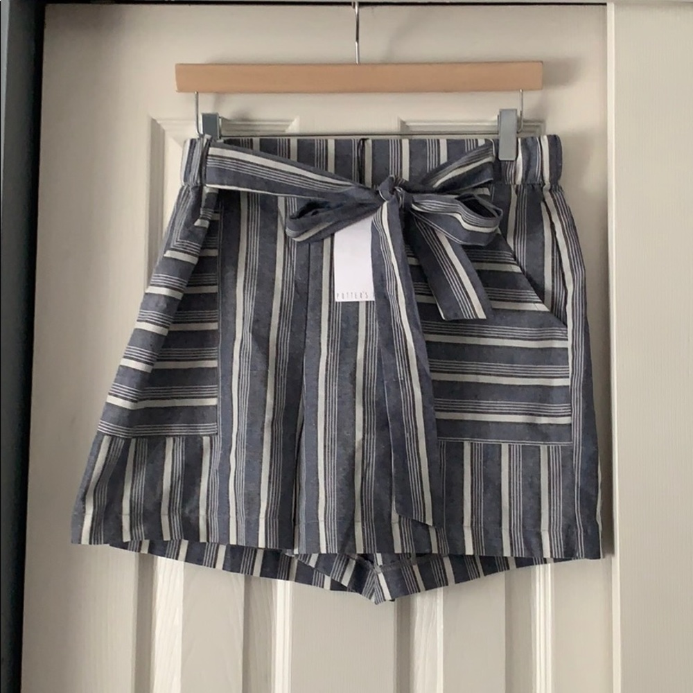 Blue and Grey Tie Shorts + SH